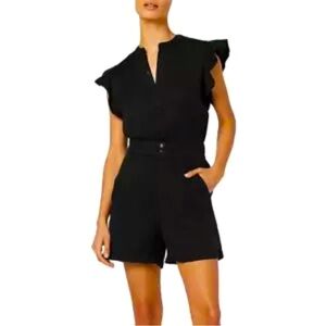 Joe's Jeans Womens The Emilia Linen Blend Butterfly Sleeves Romper size XS